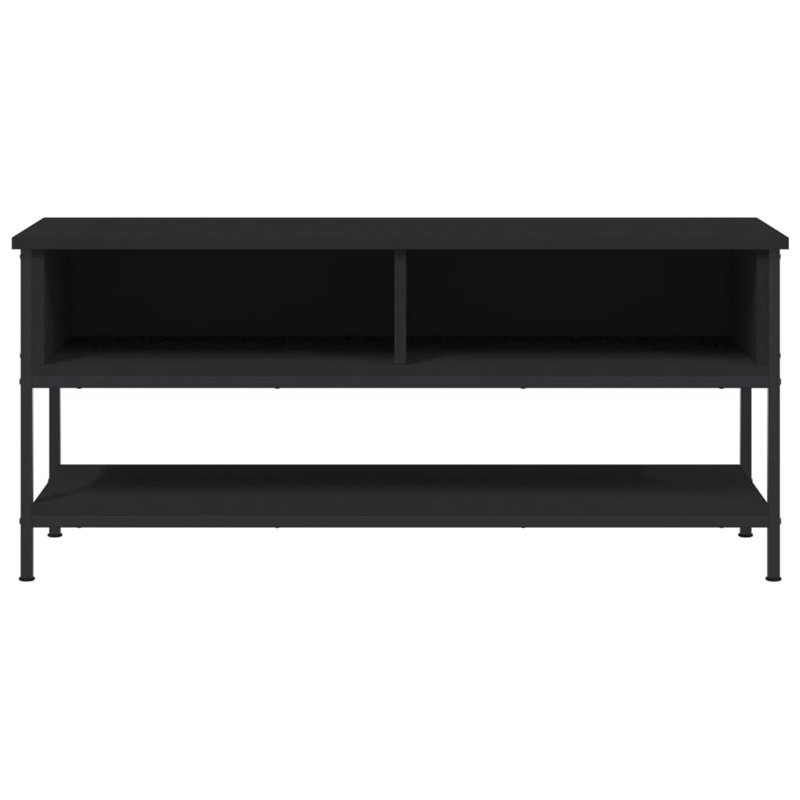 vidaXL TV Cabinet Engineered wood, iron Medium TV Cabinet, Black