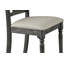 Ensemble de 2 chaises d'appoint en lin brun clair et gris patiné Wallace