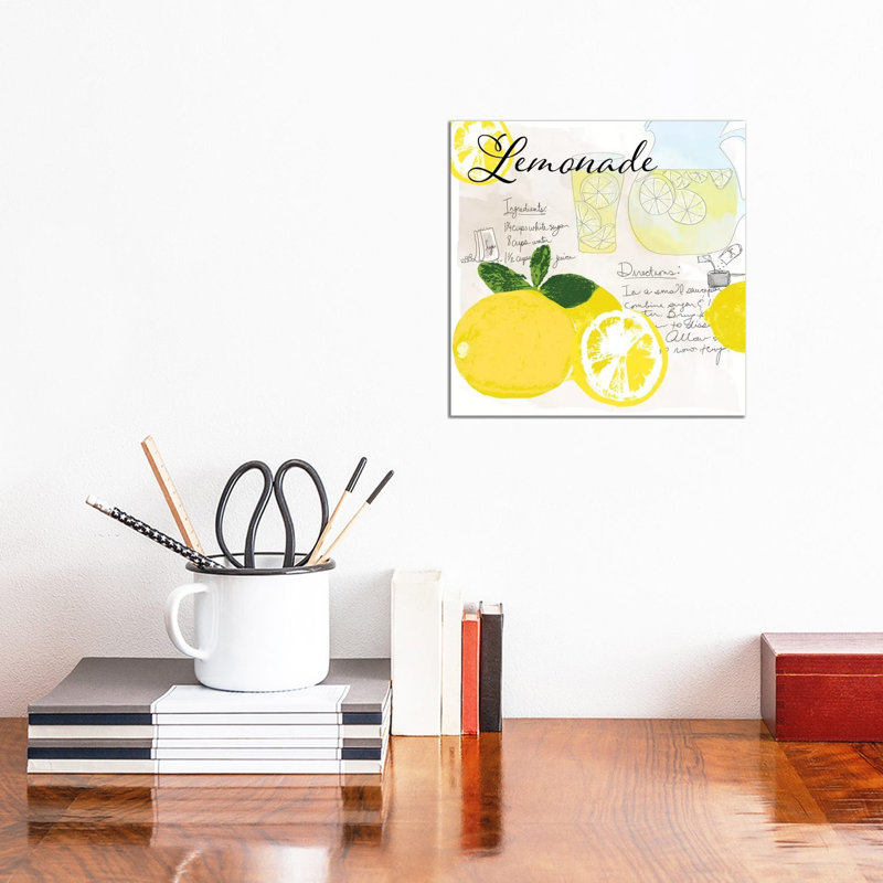 Lemonade by Daniela Santiago - Wrapped Canvas Gallery-Wrapped Canvas Giclée, 30.48cm H x 30.48cm W