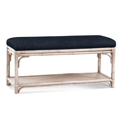 Summer Retreat Wicker Shelf Storage Bench