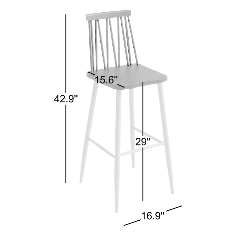 Tabouret de bar 29 po Leyva Windsor, Noir