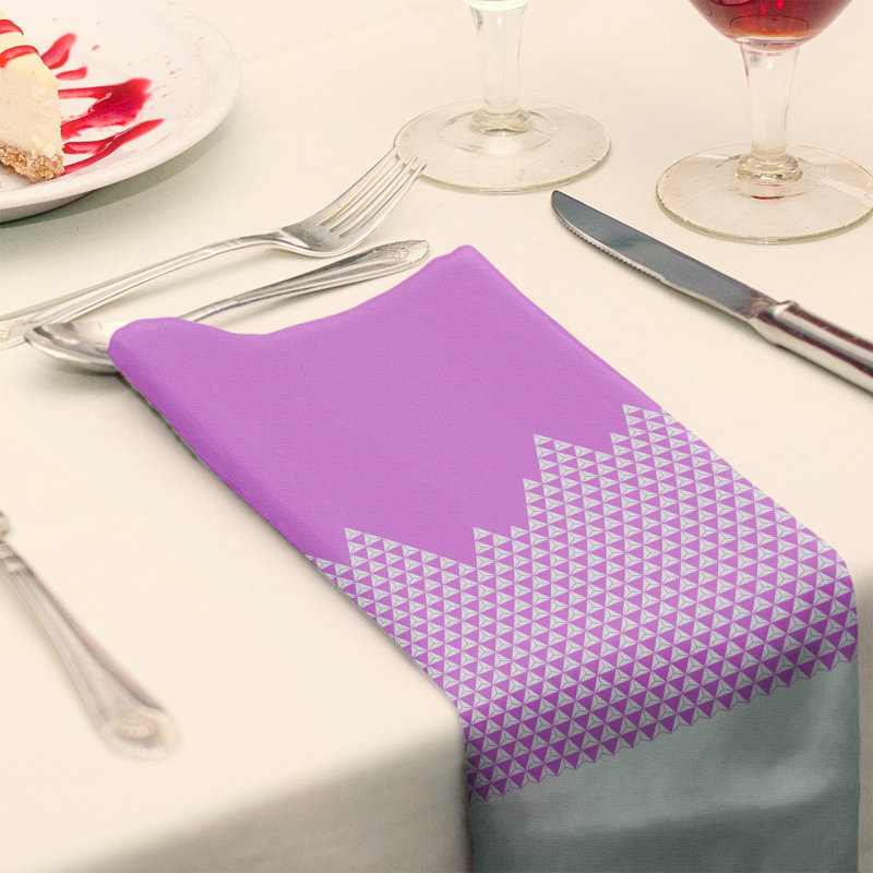 Serviette de coton à motif mountain, H 0,1 po x l 10 po x P 10 po, Violet, Sergé de polyester
