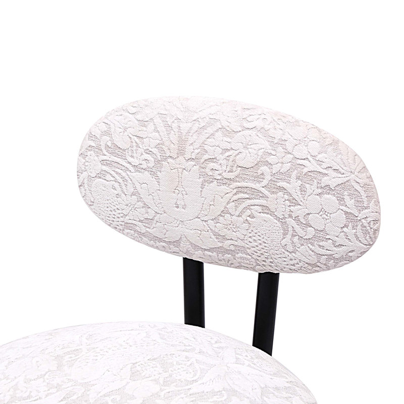 Tabouret de bar 27,95 po Hilaree, Blanc floral, Noir