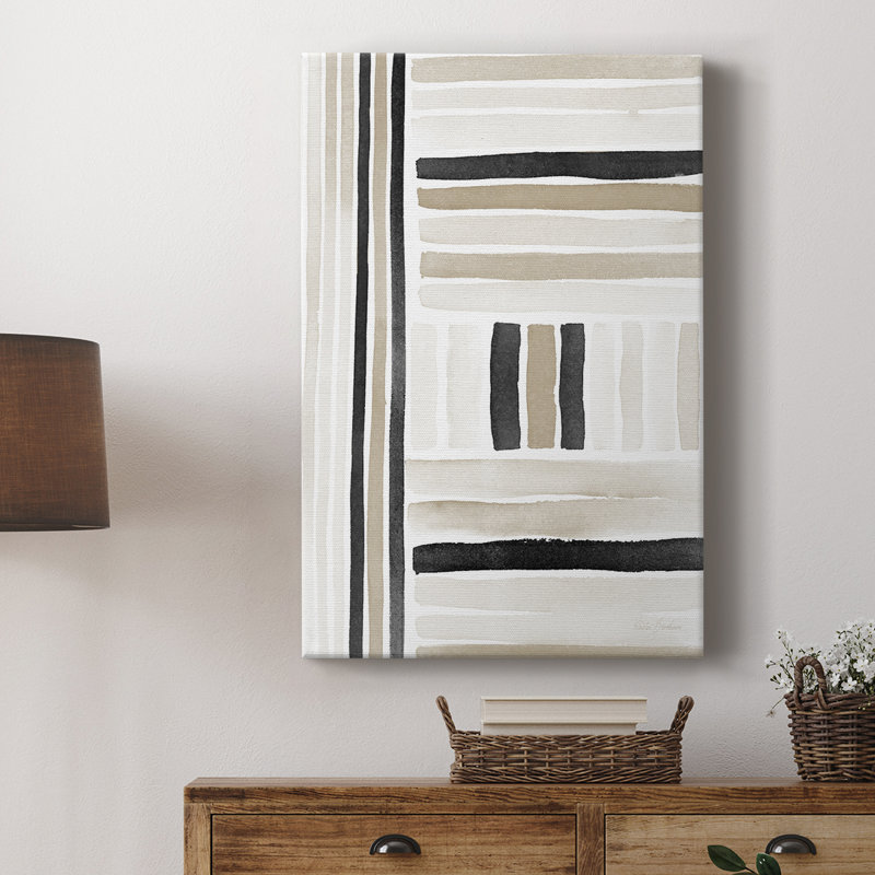Neutral Lines II -Custom Wrapped Gallery Cavas