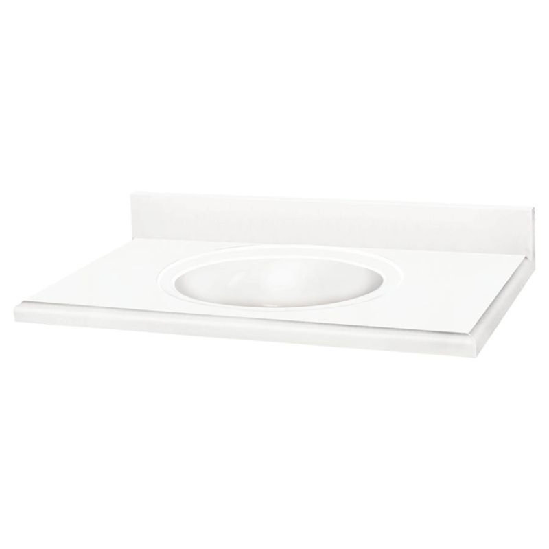 ITBC2522-A5 Plateau de meuble-lavabo simple 25 po x 22 po Decor, blanc