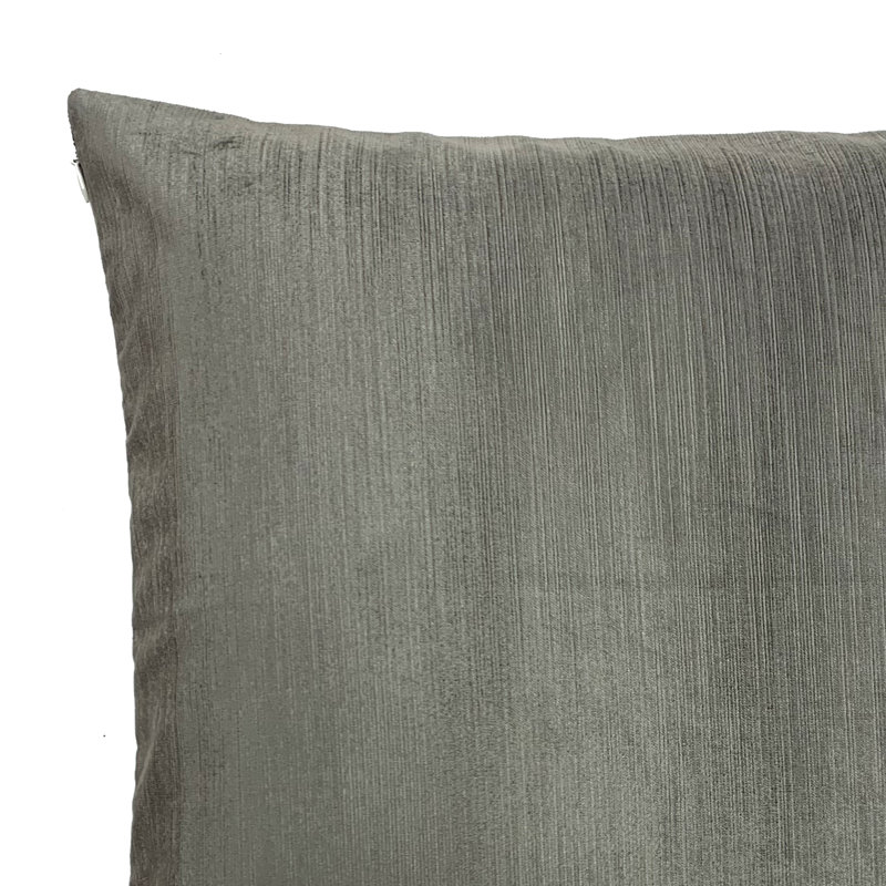  Housse de coussin carré et insert, Gris, 26 po x 26 po