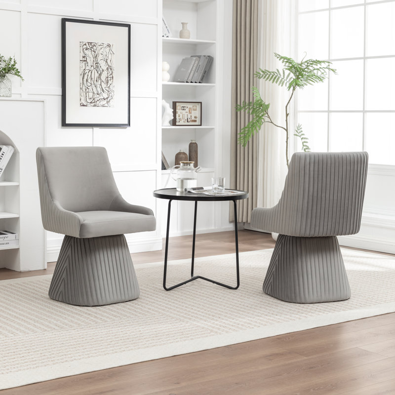 Euclid Modern Velvet Dining Chair, Gray