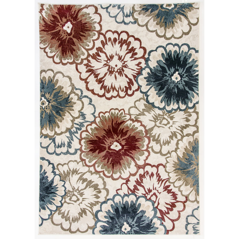 Amy Floral Indoor Rug, Rectangle 5'3" x 7'7"