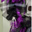 45Cm Purple Hanging Halloween Skull Wreath Decoration