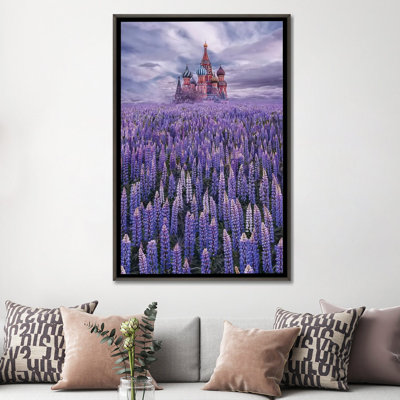" Lupine Field on Red Square " Oil Painting