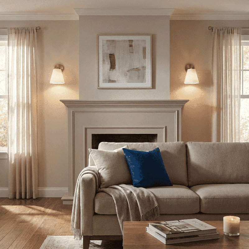 Ellyot 1-Light Wall Sconce in Brass, Brass