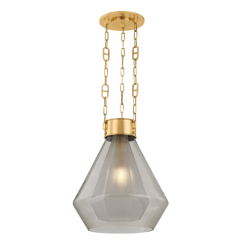 Luminaire suspendu 1 lumière TRAGUS par Noz Nozawa pour Corbett Lighting, H 20 po x l 19 po x P 19 po