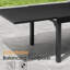 Ensemble repas pour 10 personnes avec coussins beiges et table extensible en aluminium Warran-106913543