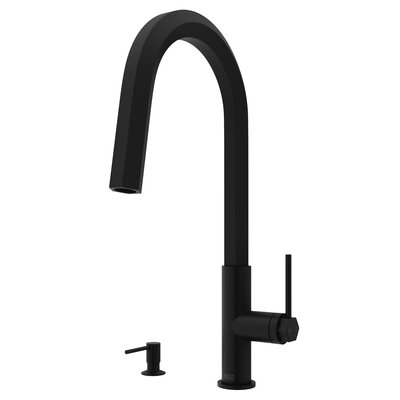 Hart 18"" H 1-handle Pull-Down Kitchen Faucet and Soap Dispenser -  VIGO, VG02034MBK2