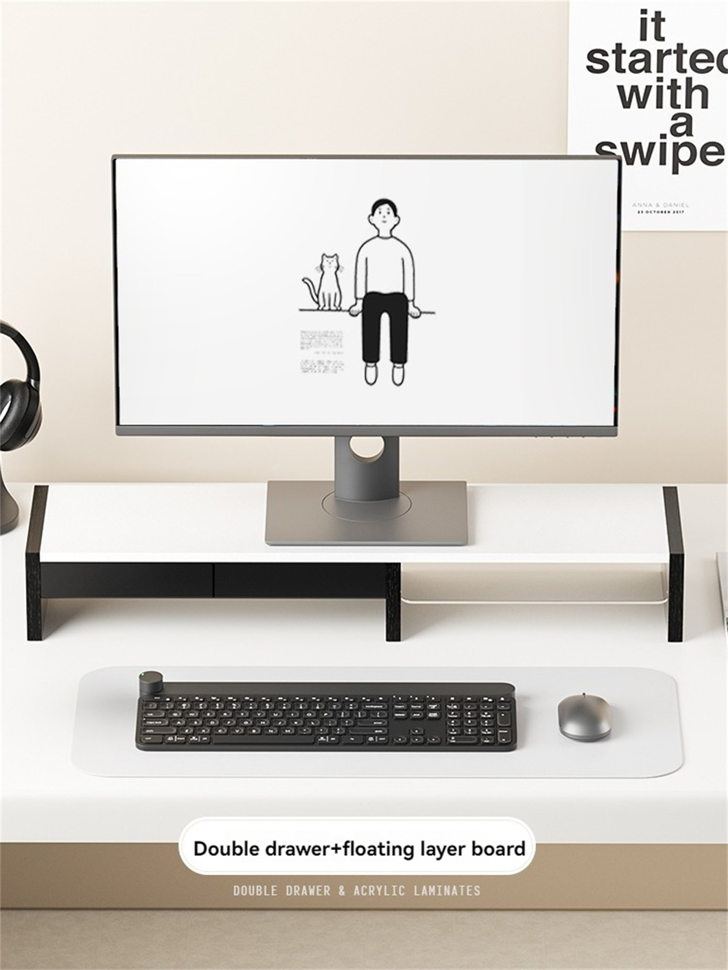 Hokku Designs Comfortedge Desktop Computer Monitor Riser - Wayfair Canada