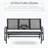 Outsunny 3-Person Outdoor Patio Glider Bench with Mesh Fabric-1136859072