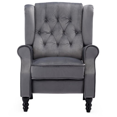 Conatser 78cm Wide Velvet Wing Chair Recliner