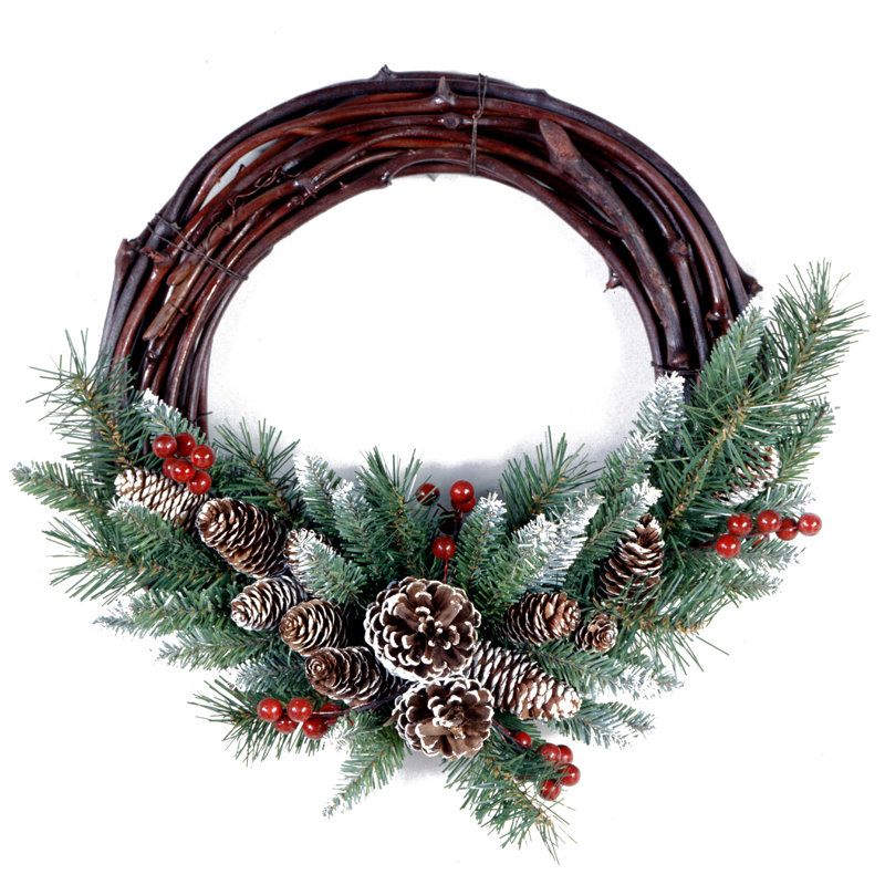 Frosted Berry 24" Grapevine Wreath