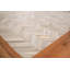 Natural Hide Cowhide Chevron Area Rug in Silver-25307055