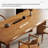Brown Rectangular Solid Wood Dining Table-183149465