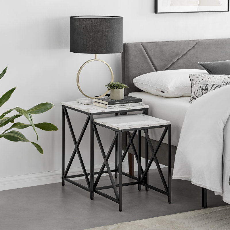Millry Nesting Tables, White