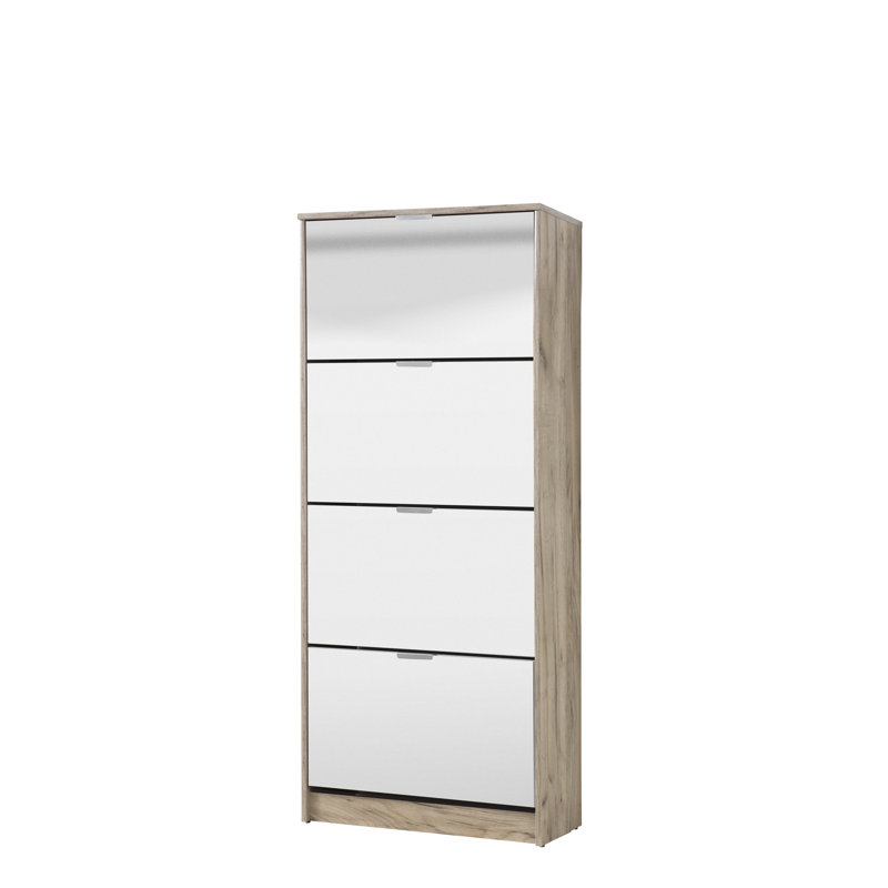 24 Pair Shoe Rack, Grey Oak