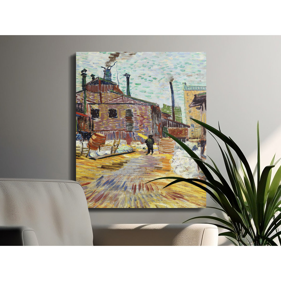 Van Gogh Factory in Asnieres Canvas Wall Art, Gallery Wrapped, Modern Home Decor, Ready to Hang, Archival Quality, Statement Piece