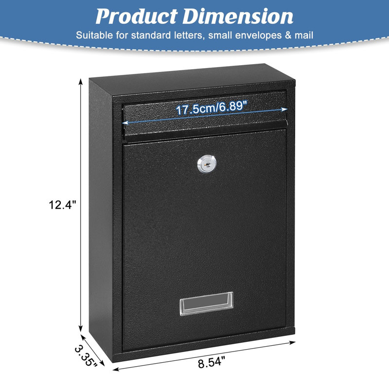 Wall Mount Locking Mailbox