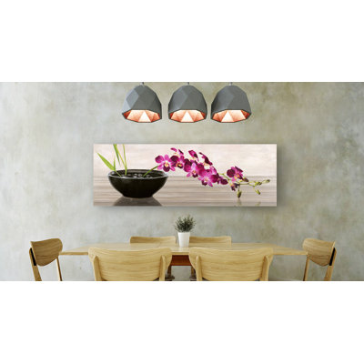 Orchid Arrangement by Shin Mills - Wrapped Canvas Painting