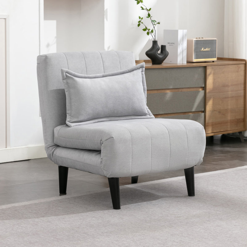 Naraya Upholstered 1 Seater Sofa Bed, Grey