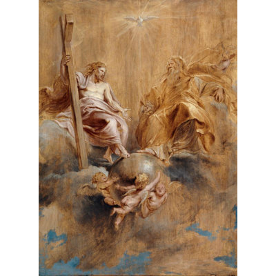"The Holy Trinity" by  Peter Paul Rubens - Gallery Wrap Canvas Wall Art