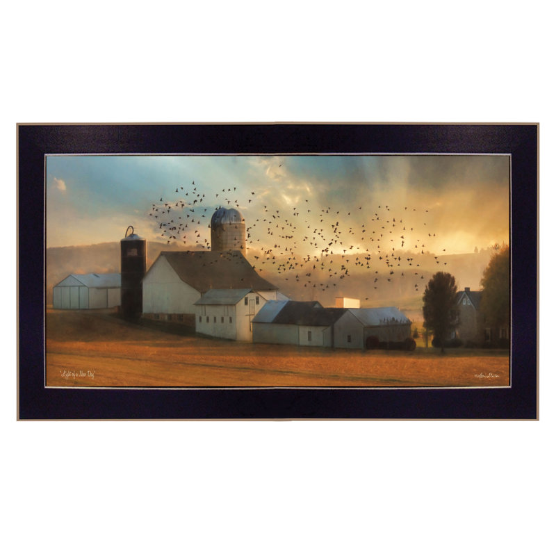 «Light of a New Day», art mural encadré pour le salon et la maison par Lori Deiter, Cadre noir