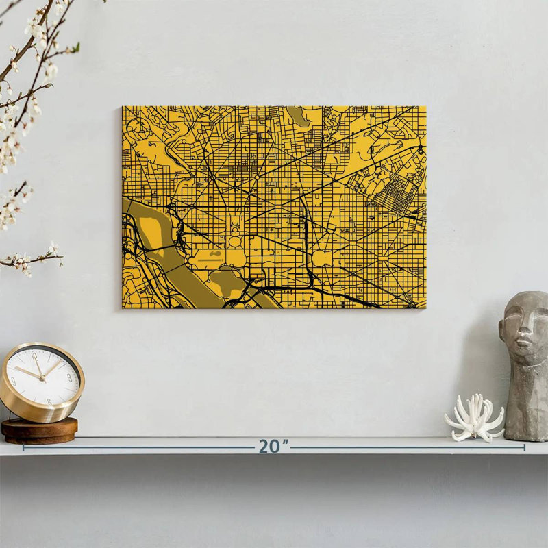 Carte de la route urbaine Aliaz Washington, H 8 po x l 12 po