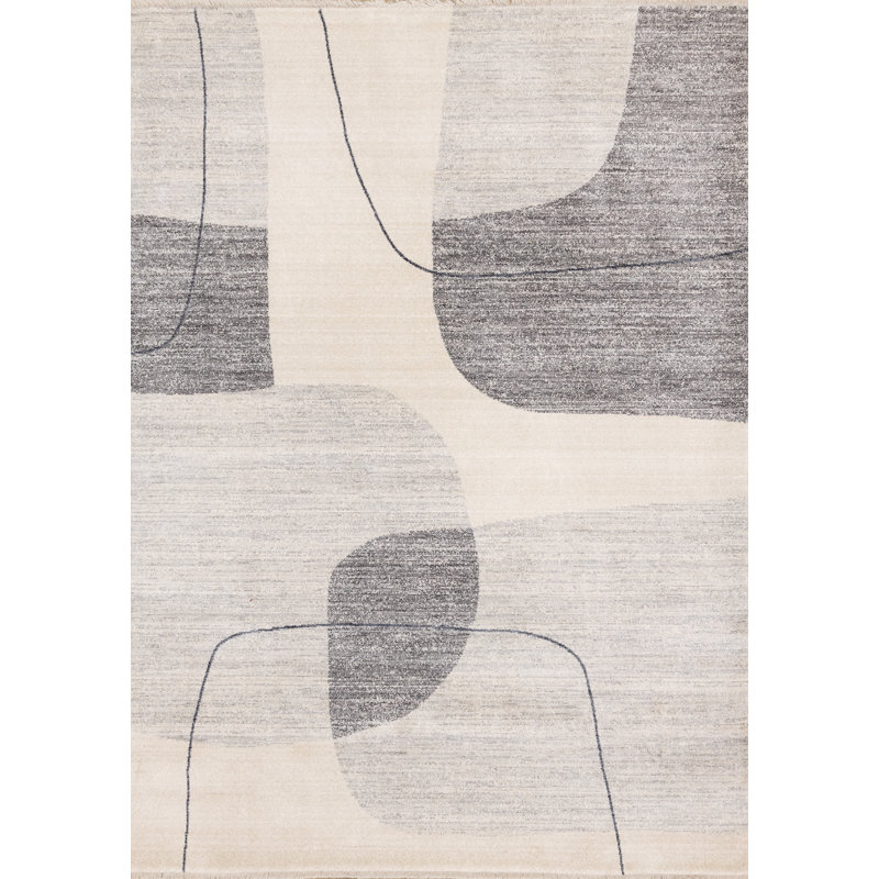 Tapis gris Mashunda, Rectangle 5 pi 3 po x 7 pi 10 po