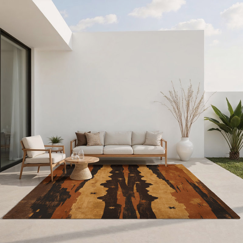 Tapis intérieur et extérieur Azure Crest, Rectangle 4pi x 6 pi
