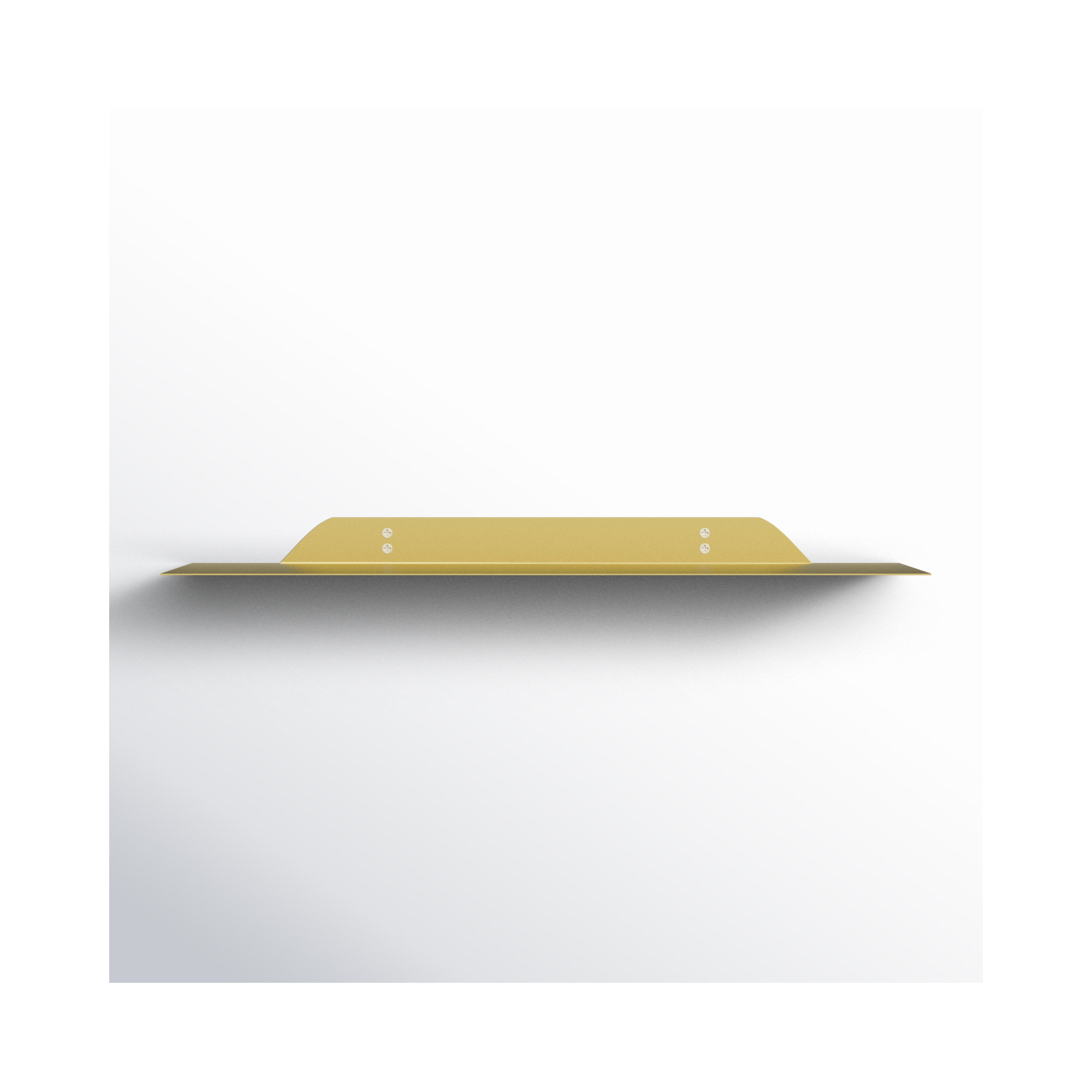 Maja Metal Floating Shelf, Gold, 1.75" H x 24" W x 6" D