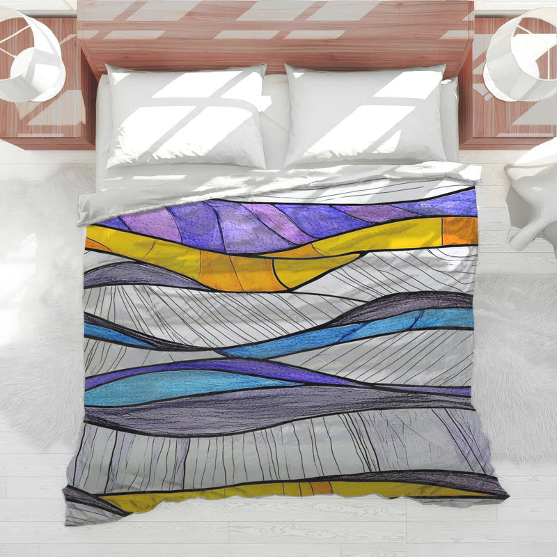 Abstract Bedding Art Comforter Modern, Twin Extra Long