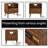 Mid Century Modern Fluted Nightstand With Charging Station, Walnut Finish | Solid Wood Legs & Open Space Design
