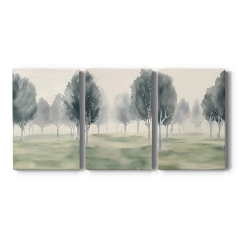 LANDSCAPES Series LXIV  -Custom Wrapped Gallery Canvas - 3 Pieces, 12" H x 24" W