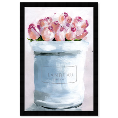 " Pastel Pink Roses Painted Bouquet " Painting Print