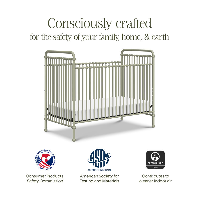 Abigail 3-in-1 Convertible Crib, Heirloom Sage
