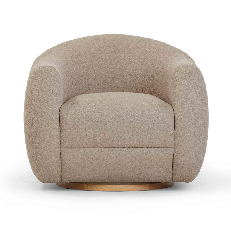 Chaise pivotante Chianne Allentown, Mélange de polyester brun pâle