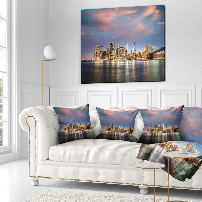 Coussin Manhattan, 16 po x 1 po, Coussin décoratif