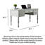 Traditional Style Solid Wood Grey Writing Desk with 5 Drawers