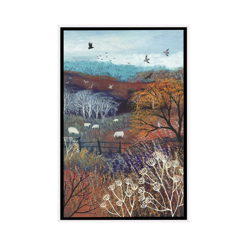 "Couleurs d’automne" par Jo Grundy, reproduction d’art, Pas de tapis, H 60 po x l 40po x P 1,5 po, Toile blanche encadrée