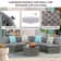 Rasmus 4 - Person Modular Patio Conversation Sets with Cushions