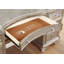 Commode de coiffeuse Deco, 9 tiroirs à miroir, pieds tournés, bling, argent