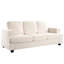 Canapé 3 places en velours à assise profonde, mousse haute, pour appartement, salon, bureau 3 places et idéal-128857788