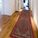 Ottohome Non-Slip Medallion Oriental Area Rug For Living Room, Hallway, Entryway Rug, Dark Red
