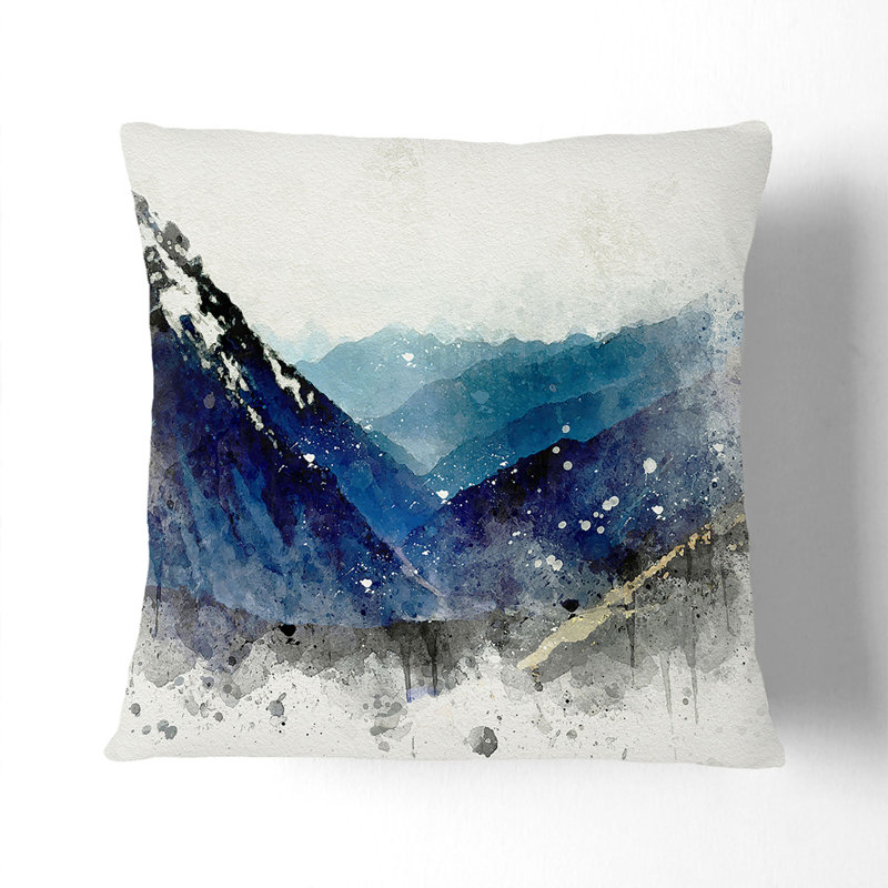 Trail in the Annapurna Circuit Nepal Cushion with Filling, White, 40cm H x 40cm W x 15cm D